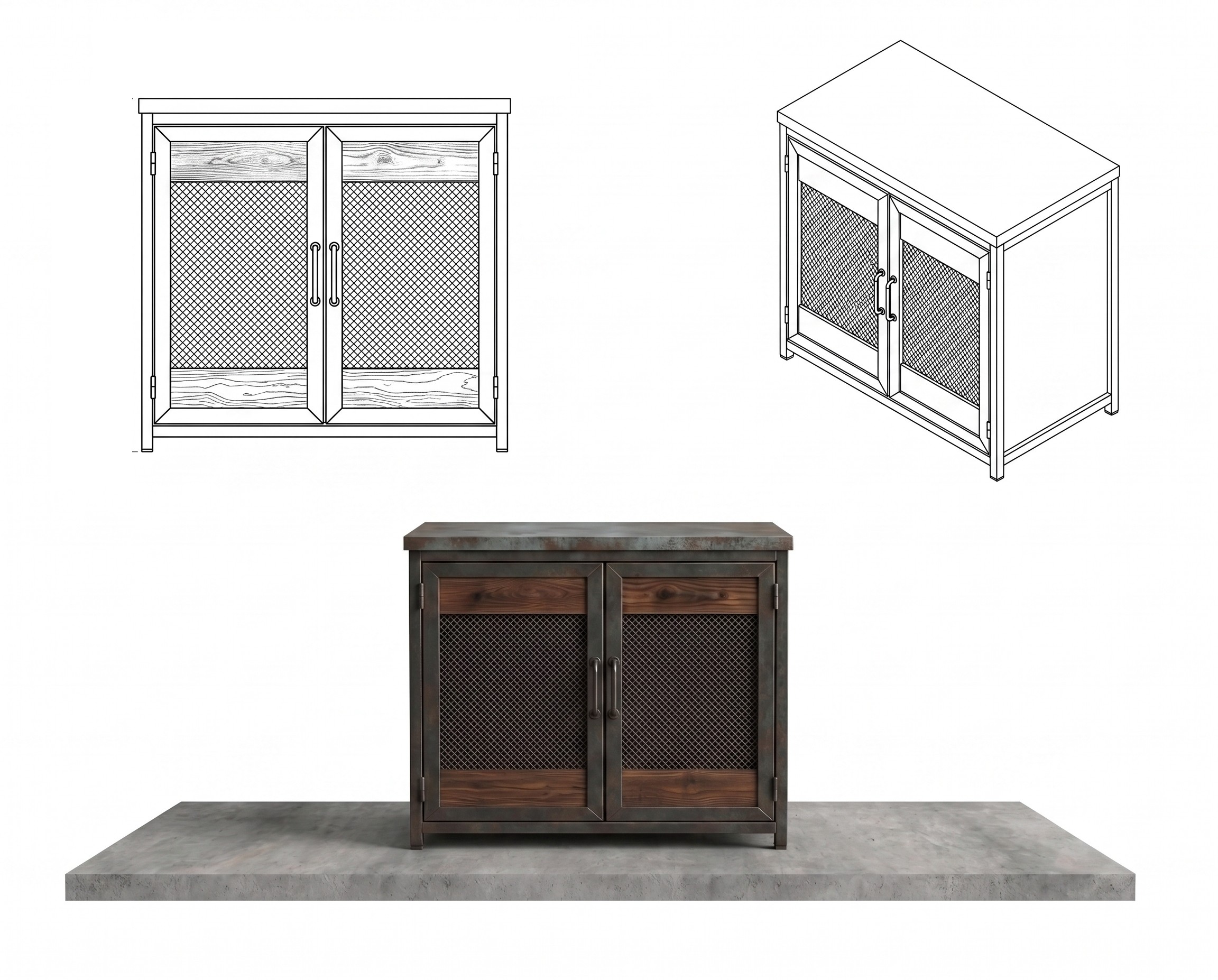 Kitchen cabinet with 2 doors (120х60)