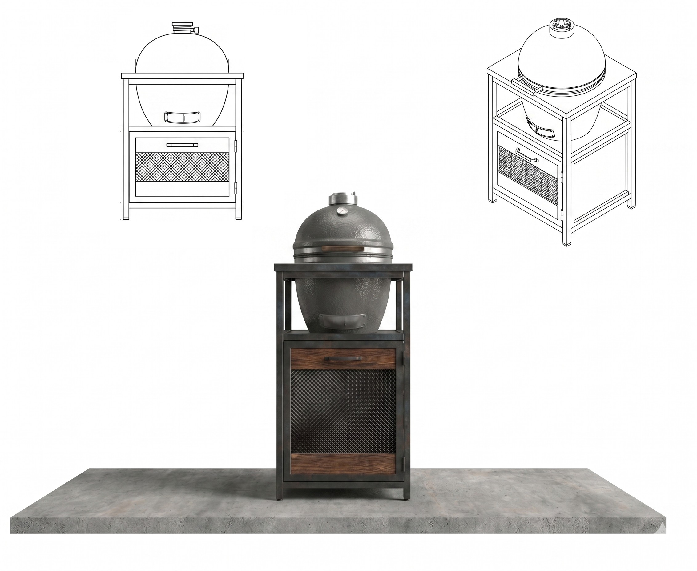 Ceramic Egg Grill base module (60x60)