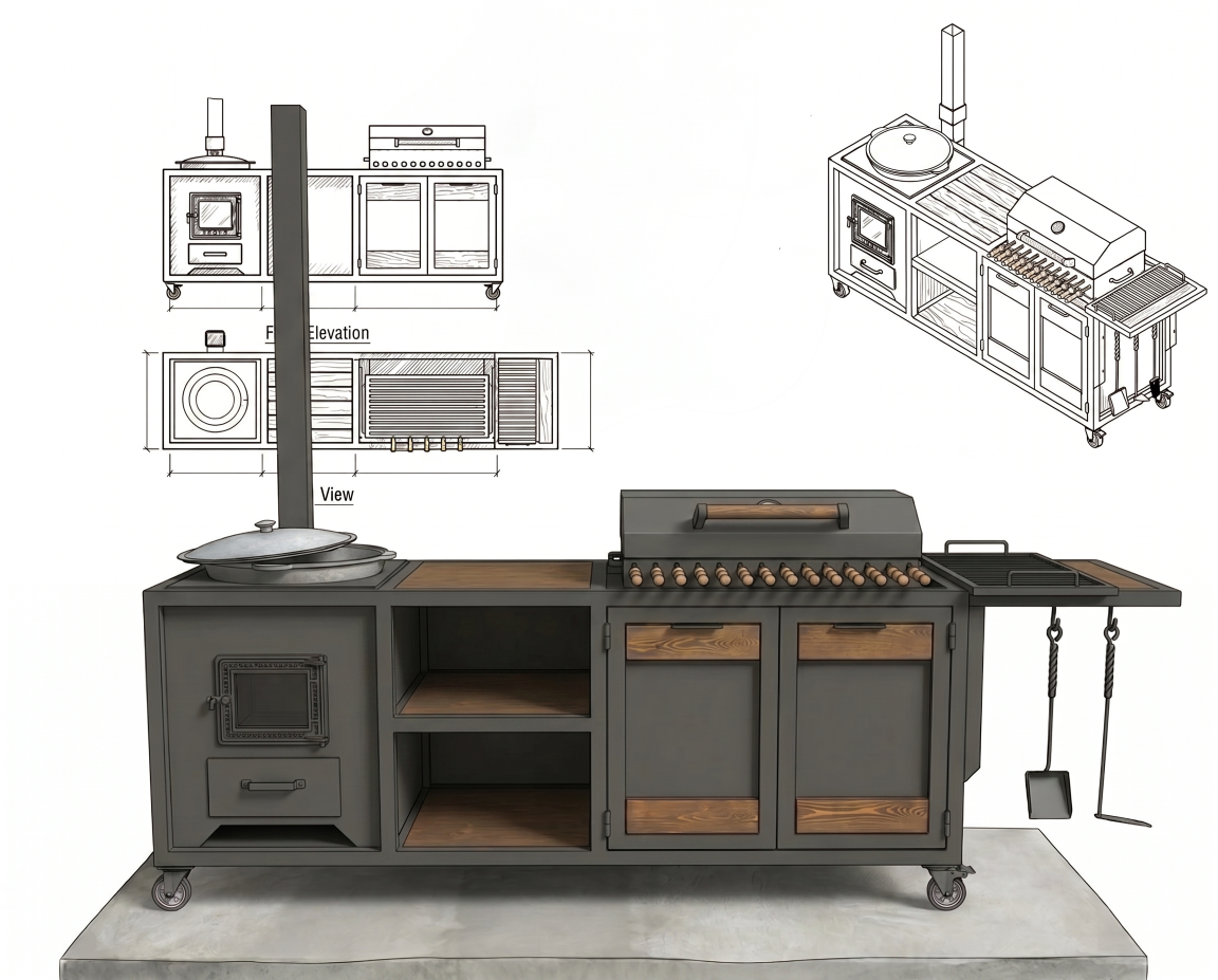 BBQ Major (with wheel)