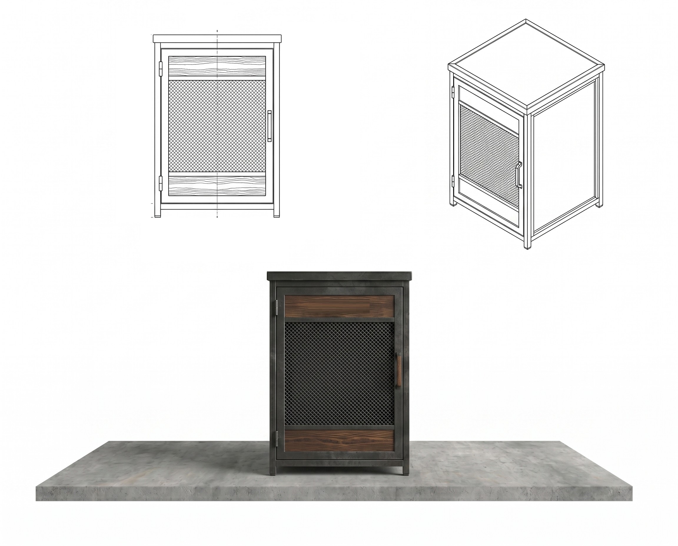 Kitchen cabinet with a single door (60х60) showcase image